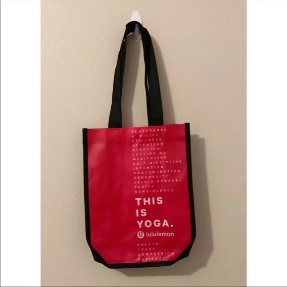 can you recycle lululemon bags Reusable Tote Carryall Handbag (Red) : Home & Kitchen STOP throwing away your lululemon